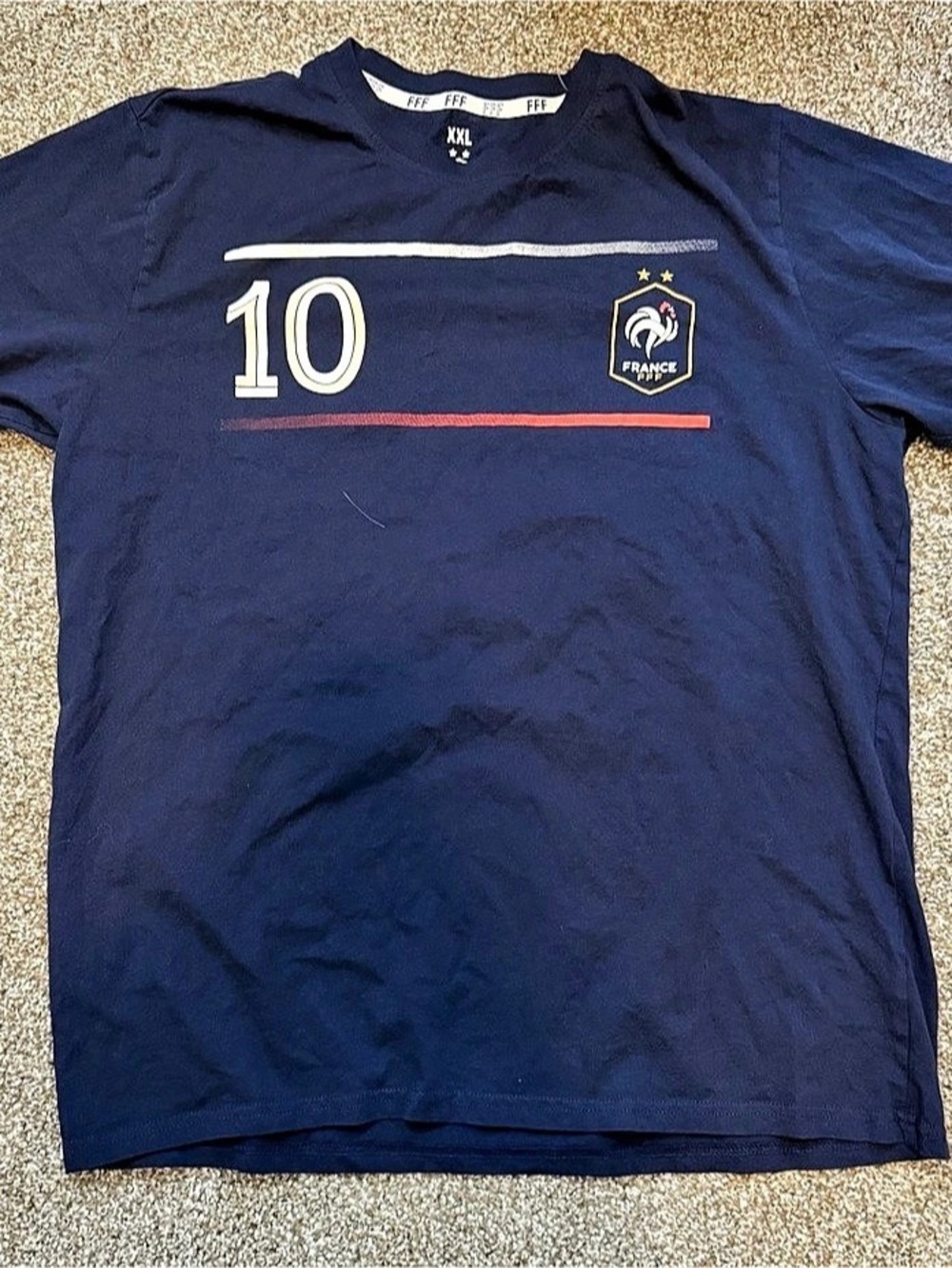 France National Team Kylian Mbappé #10 Supporter T-Shirt France Mbappé #10
